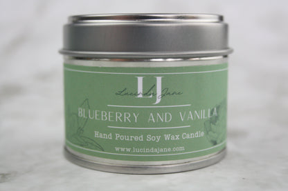 Blueberry and Vanilla Soy Candle